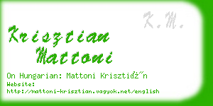 krisztian mattoni business card